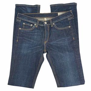 Rag & Bone Blue Stiletto Boot Dark Wash Jeans